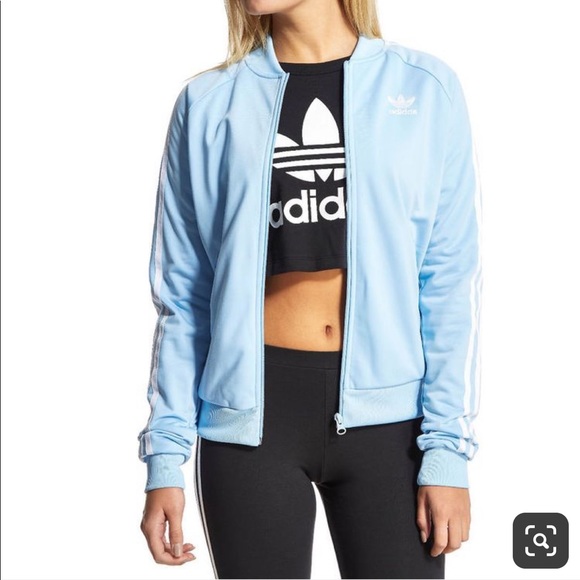 light blue adidas sweatshirt womens